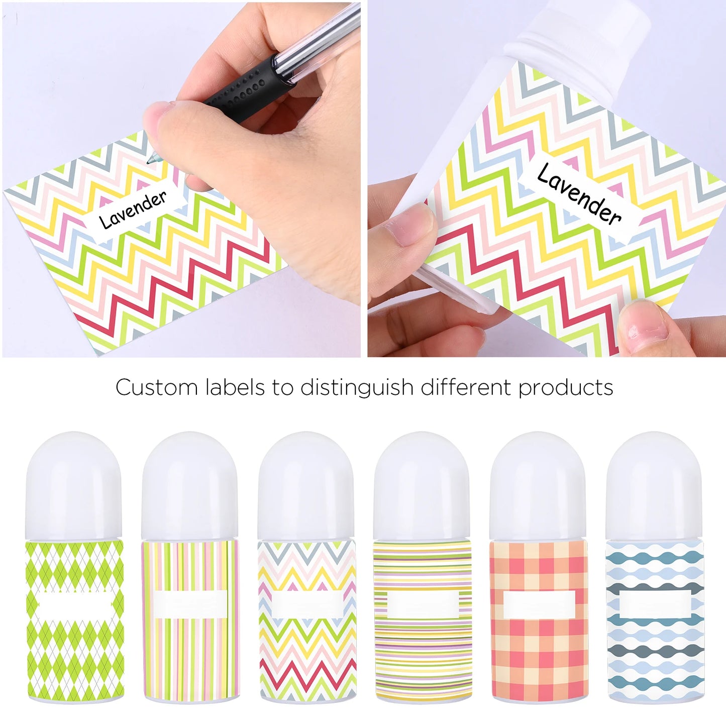 Plastic 50ml Refillable Roller Bottle