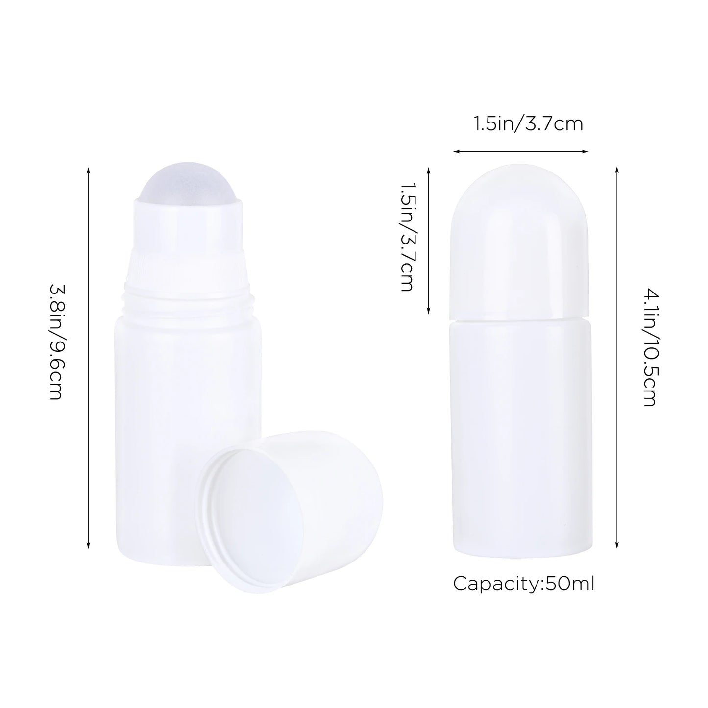 Plastic 50ml Refillable Roller Bottle