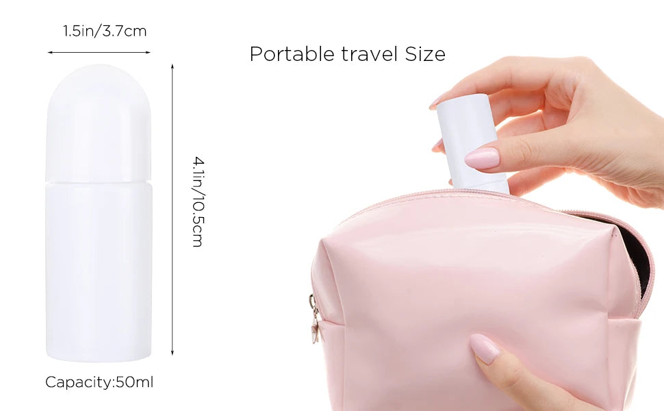 Plastic 50ml Refillable Roller Bottle