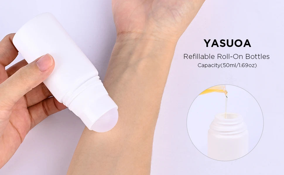 Plastic 50ml Refillable Roller Bottle