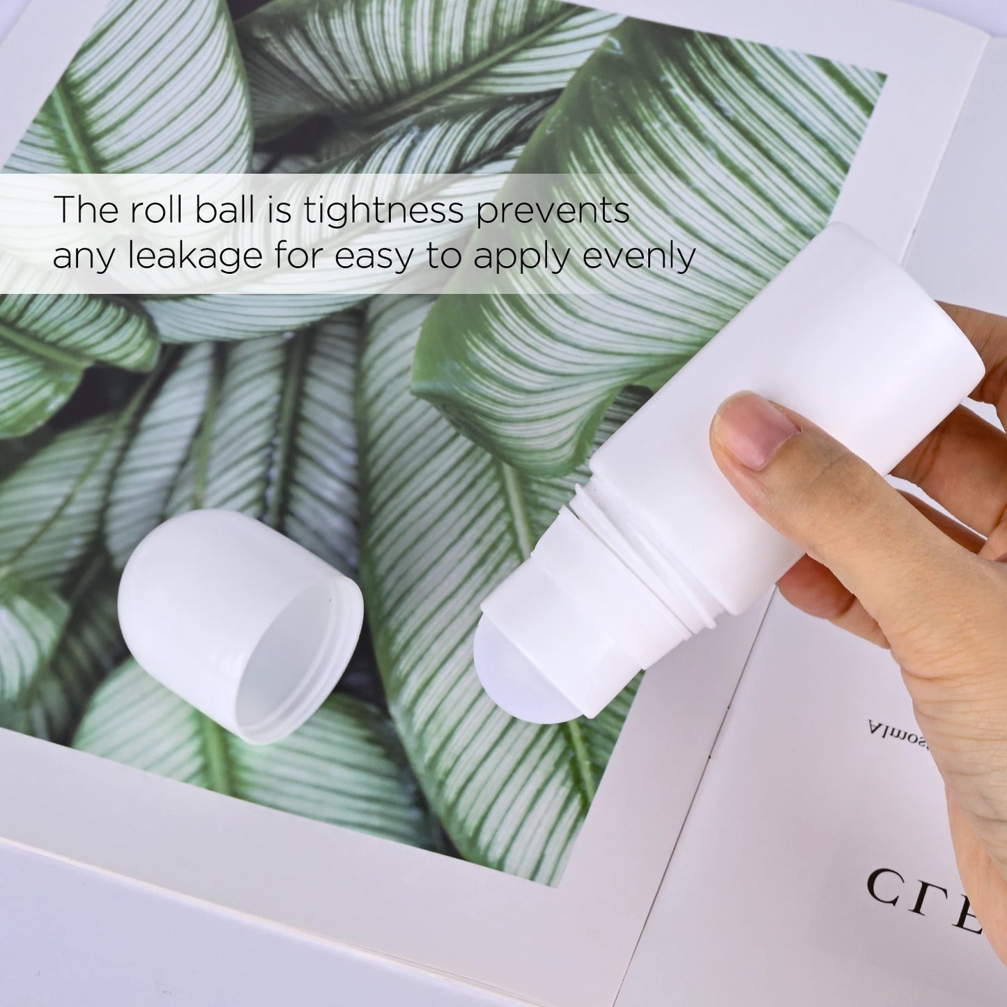 Plastic 50ml Refillable Roller Bottle