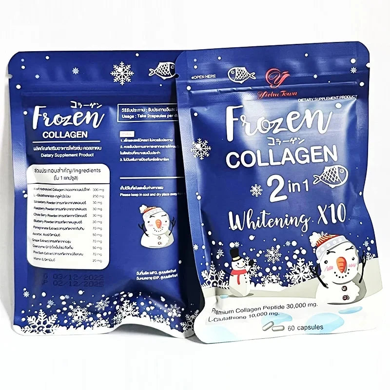 2 Bags Frozen Collagen Skin Whitening 2-in-1 Supplements