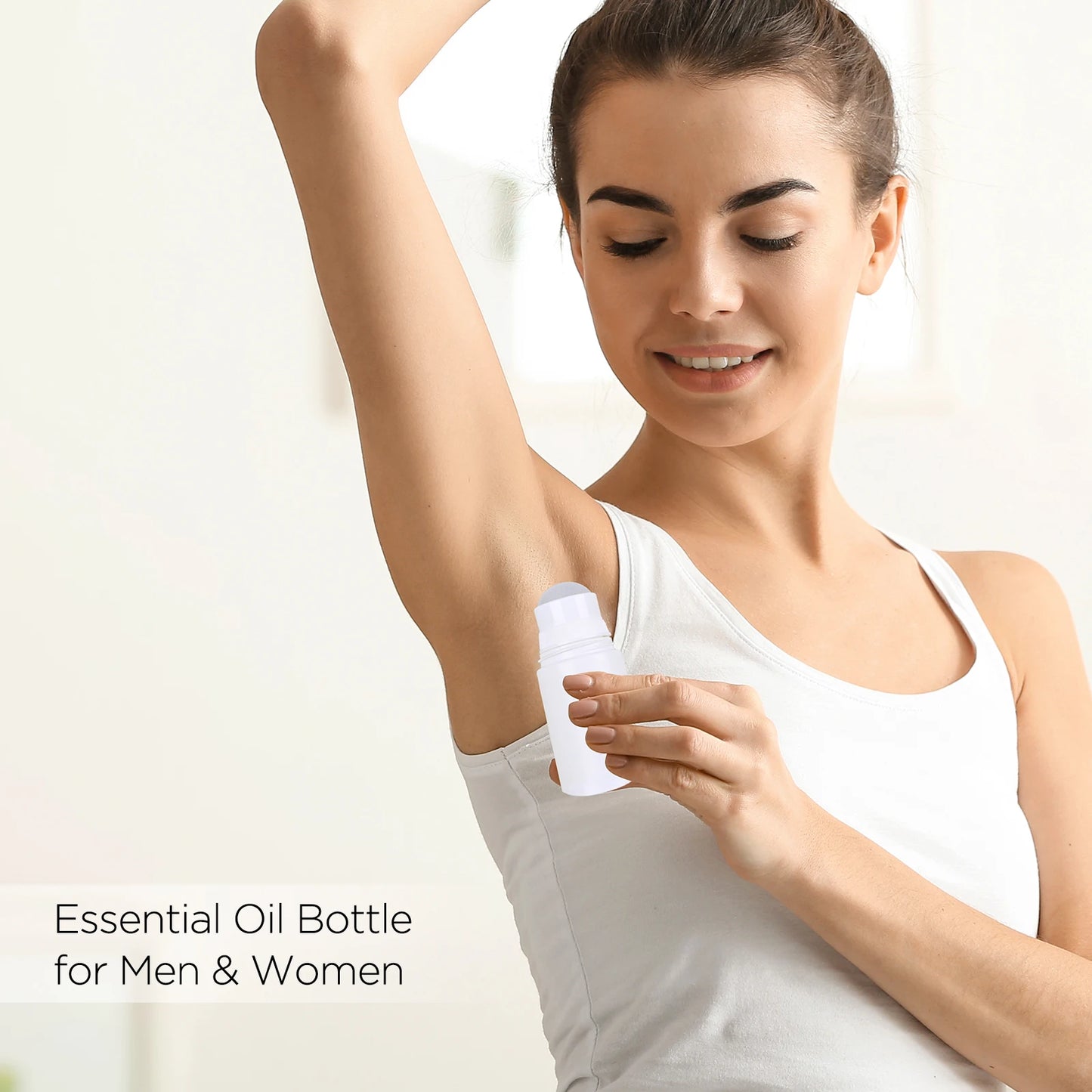 Plastic 50ml Refillable Roller Bottle