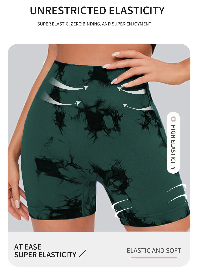 Seamless Tie Dye Sport Tights